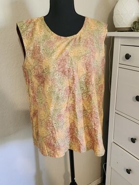 Sleeveless Multicolor Printed Women’s Top